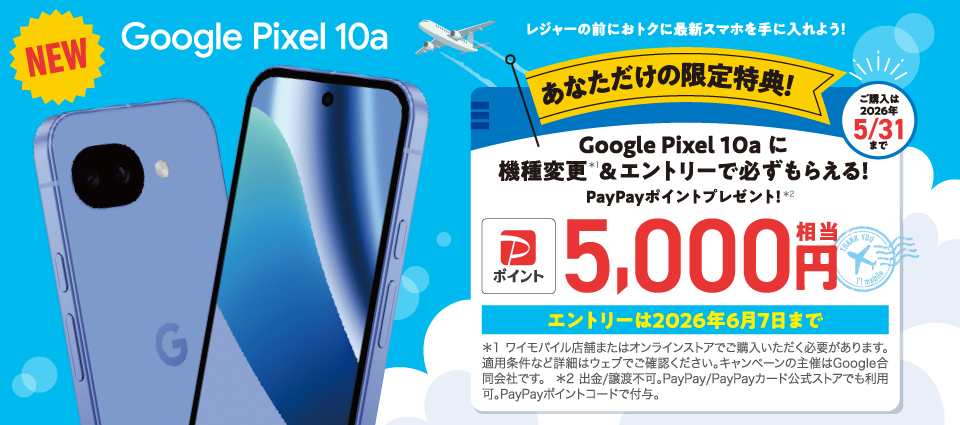 ワイモバイル限定 Google Pixel 購入特典