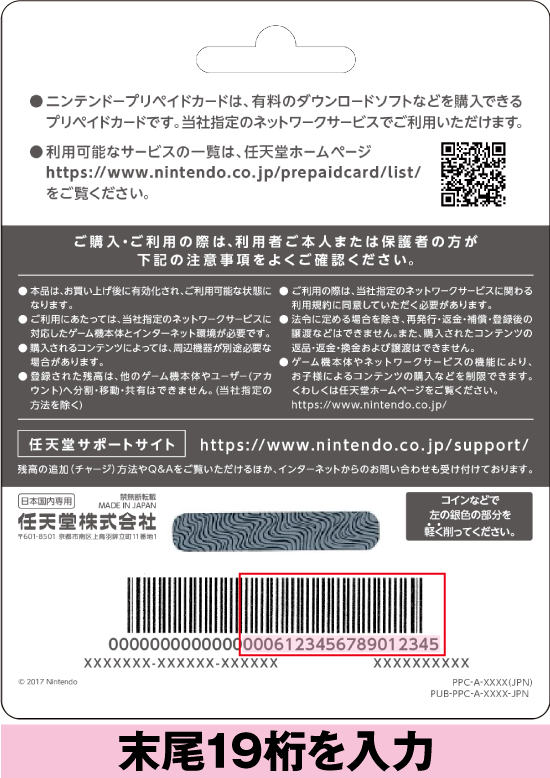 有名な 5000 円 ニンテンドー プリペイド カード 番号 公開 サイコナガメ